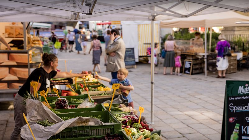 Frischer Genuss vom Markt im Grätzl