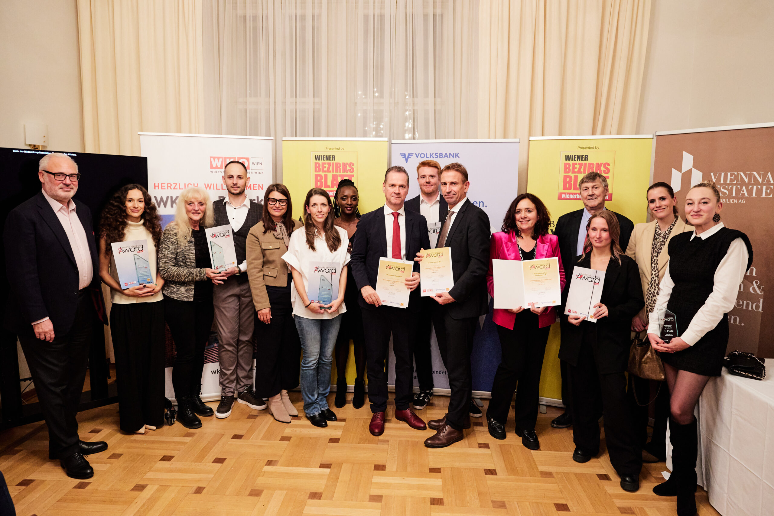 Stolz und große Freude bei Bezirks Business und Medical Awards Landstraße